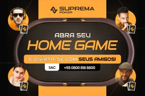 Home Game na Suprema é fácil e rápido; veja como criar e convidar os amigos