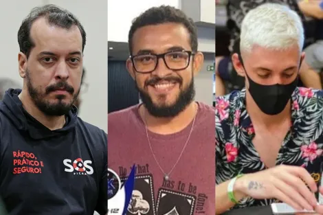 Alex Bez, Adney Damasceno e Gabriel Silva levam pacotes para o BSOP Millions