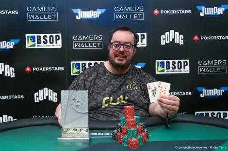 Geraldo César é campeão do Dealer's Choice NLH/PLO Turbo KO do BSOP Gramado