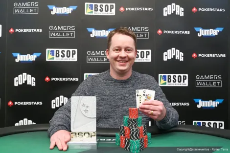 Magnus Muller vence o No-Breaks Deepstack do BSOP Gramado: "Bem emocionado"