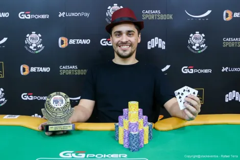 Andres dos Santos é campeão do NLH One Day KO da WSOP Brazil