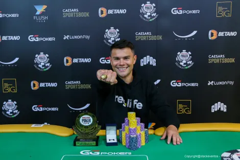 Gustavo Mastelotto limpa FT e conquista Super High Roller da WSOP Brazil