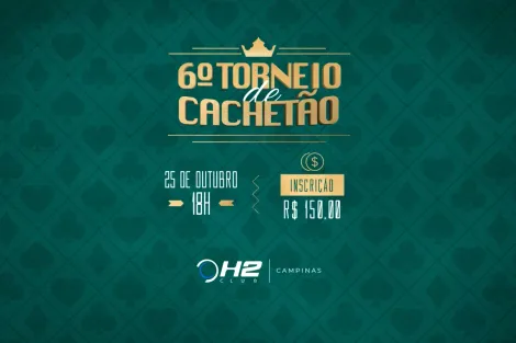 Sexto torneio de Cachetão acontecerá nesta terça-feira no H2 Club Campinas