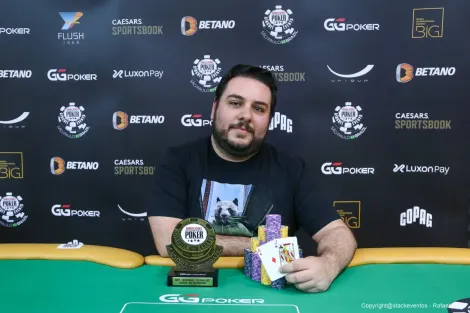 Rafael D'Auria brilha na reta final e conquista Freezeout da WSOP Brazil