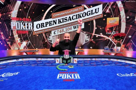 Orpen Kisacikoglu conquista primeiro bracelete no € 50K Diamond High Roller da WSOP Europa