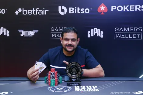 Thiago Pires crava Primeira Vez by Copag do BSOP Millions em primeiro título da vida