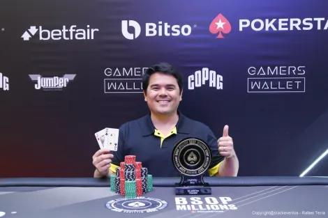 Ricardo Nagatomo fatura o título do Daily 500 do BSOP Millions