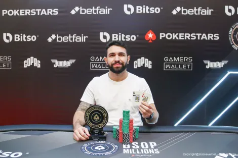 André Figueiredo domina mesa final e crava Daily 300 do BSOP Millions