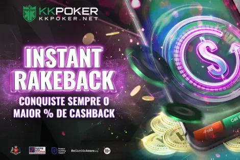 Instant Rakeback paga até 50% de retorno no KKPoker; confira