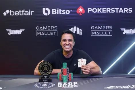 Gustavo Brito vira heads-up e leva o título do Daily 300 do BSOP Millions