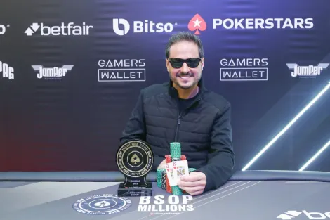 Mario Quintanilha faz bonito e conquista Turbo 300K do BSOP Millions