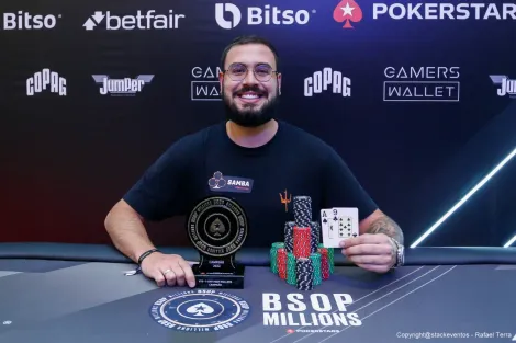 Lucas Rocha vira HU contra Elias Neto e crava 1-Day High Roller do BSOP Millions