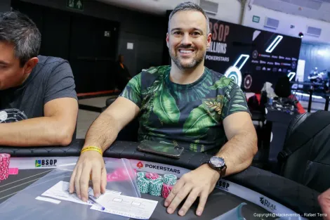 Fabiano Teixeira lidera mesa final do No-Breaks Deepstack do BSOP Millions