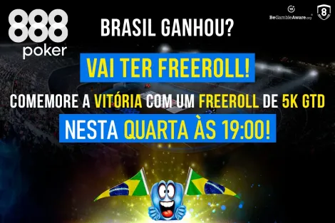 Em nova vitória do Brasil, 888poker realiza mais um freeroll com US$ 5 mil garantidos