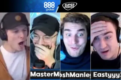 Quadra em flop insano choca no Play With Friends do 888poker; assista