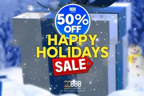 888poker terá Happy Holidays Sale, semana de descontos nos buy-ins; confira