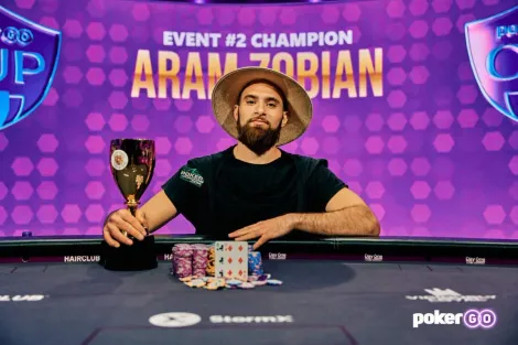 De ponta a ponta, Aram Zobian fatura Evento #2 da PokerGO Cup e leva US$ 207.500