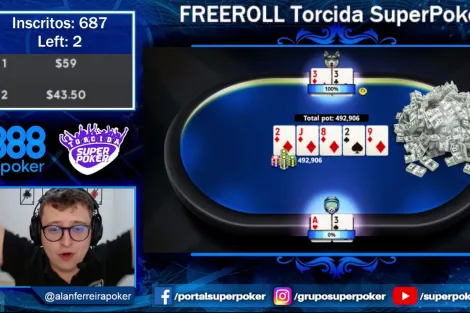 "Zoinha" fatura o título do Freeroll Torcida SuperPoker no 888poker