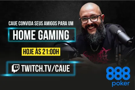 Cauê Moura recebe amigos na Twitch para home game do 888poker