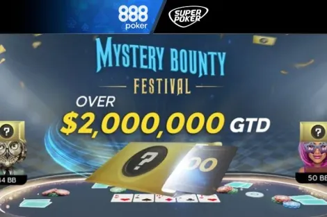 888poker anuncia Mystery Bounty Festival, série inédita com US$ 2 milhões garantidos