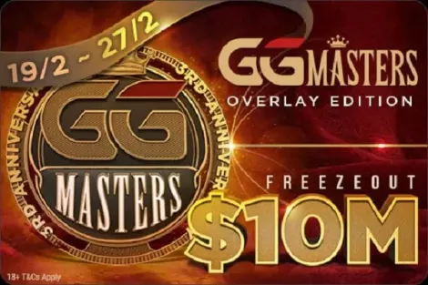 GGMasters Overlay Edition começa neste domingo no GGPoker; saiba mais