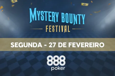 Mystery Bounty Festival movimenta mesas virtuais do 888poker nesta segunda