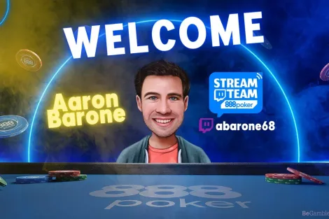 Aaron Barone é o novo membro do time de streamers do 888poker