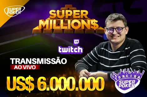 SuperPoker exibe decisão do Super MILLION$ da WSOPC Spring com cartas reveladas