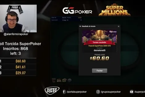 Segundo Freeroll SuperPoker supera field anterior e bomba no GGPoker; veja o resultado