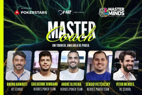 Torneio Master Coach acontecerá no dia 12 de abril com profissionais do poker