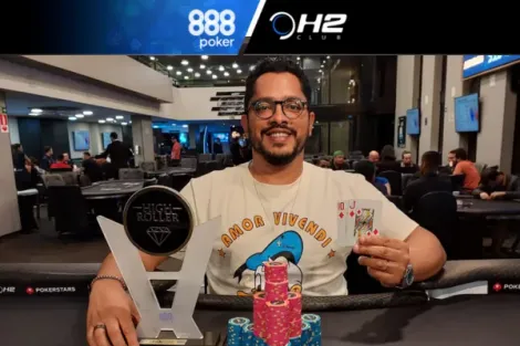 Aldo Dias é campeão do High Roller do H2 Club São Paulo