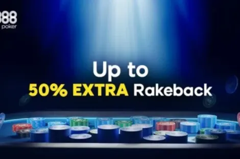 Extra Rakeback do 888poker pode chegar a até 50%; saiba mais