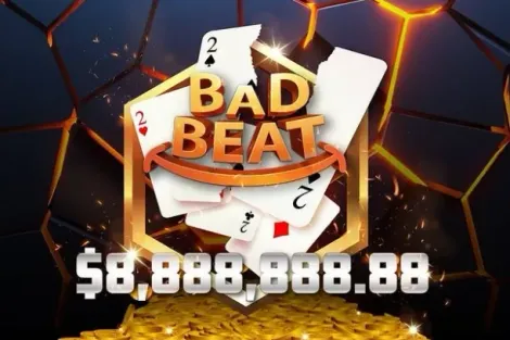 Flop inacreditável traz derrota de straight flush e bad beat jackpot no GGPoker