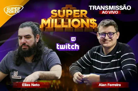 SuperPoker transmite decisão do Super MILLION$ com cartas reveladas nesta terça