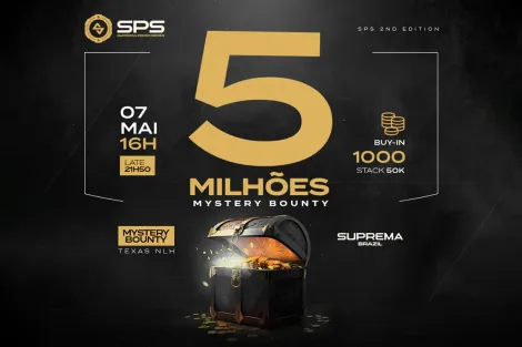 Mystery Bounty da Suprema Poker Series garante R$ 5 milhões neste domingo