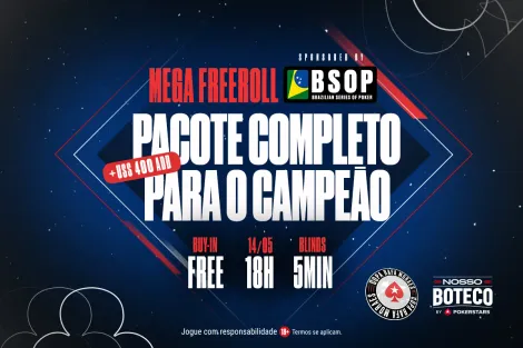 Mega Freeroll BSOP Brasília acontece neste domingo na Copa Rafa Moraes