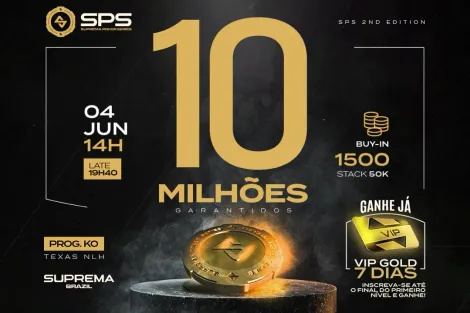 Main Event da SPS terá R$ 10 milhões garantidos e transmissão ao vivo neste domingo