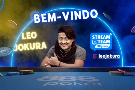 Léo Jokura é o novo membro do time de streamers do 888poker