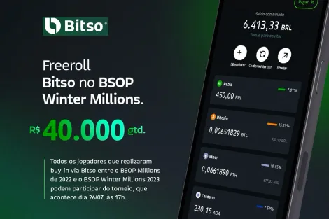 Freeroll da Bitso terá R$ 40 mil em premiações no BSOP Winter Millions