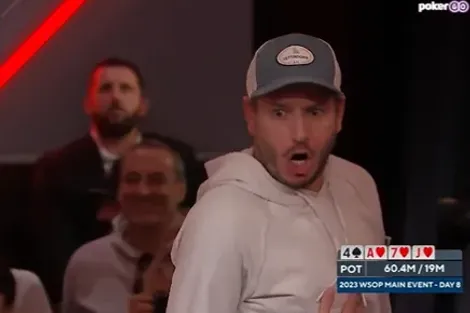 All in triplo com JJ e bad beat: veja mão inacreditável no Main Event da WSOP