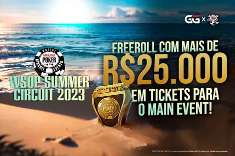 Freeroll do GGPoker tem R$ 25 mil em tickets para o Main Event da WSOP Summer Circuit