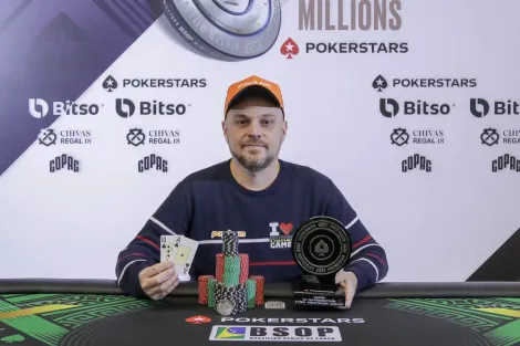 Rodrigo Garrido vence Freezeout Turbo em retorno no BSOP Winter Millions