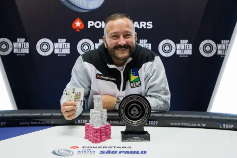 Leonel Guerra bate FT de craques e vence Progressive KO do BSOP Winter Millions