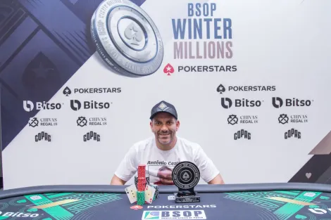 Antonio Cezar crava Meia Milha do BSOP Winter Millions e dedica vitória ao pai