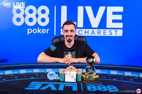 Após cooler gigante, Gabriel Gavrila vence Main Event do 888LIVE Bucareste