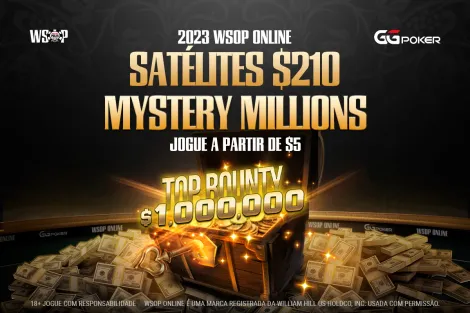 Satélites de US$ 5 podem valer US$ 1 milhão no Mystery Millions do GGPoker; entenda