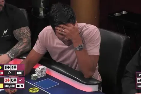 Vacilo bizarro com 6-high custa US$ 20 mil no Hustler Casino Live; assista