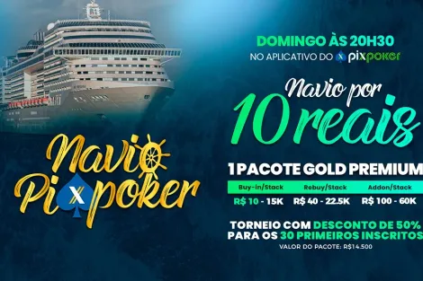 Navio PixPoker chega a 120 pacotes distribuídos e tem satélite neste domingo