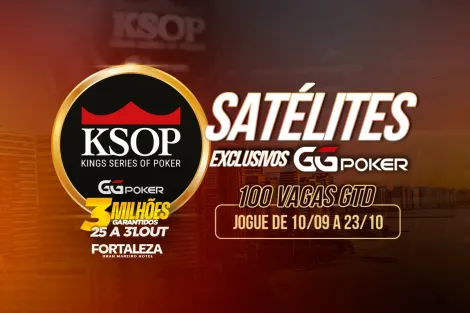 Satélites do KSOP GGPoker Fortaleza começam neste domingo; 100 vagas estão garantidas