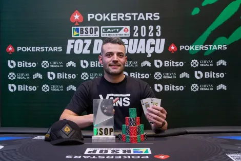 Willian Cestari crava Turbo KO e é bicampeão no BSOP Foz: "Dedico à minha mãe"